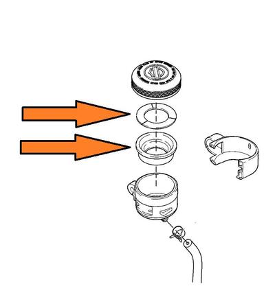 Kit guarnizione vaschetta pompa freno posteriore p 