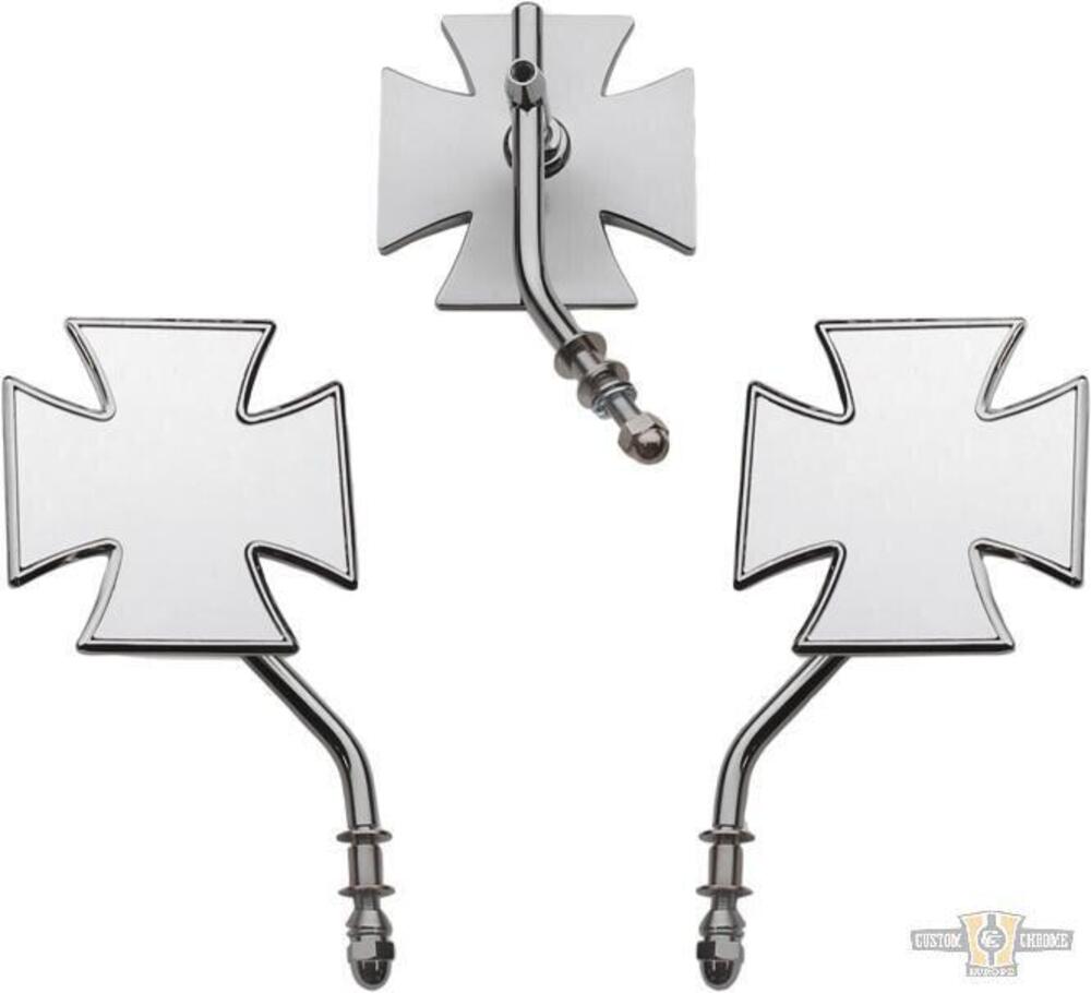 Specchietto Maltese reversibile a stelo corto crom 