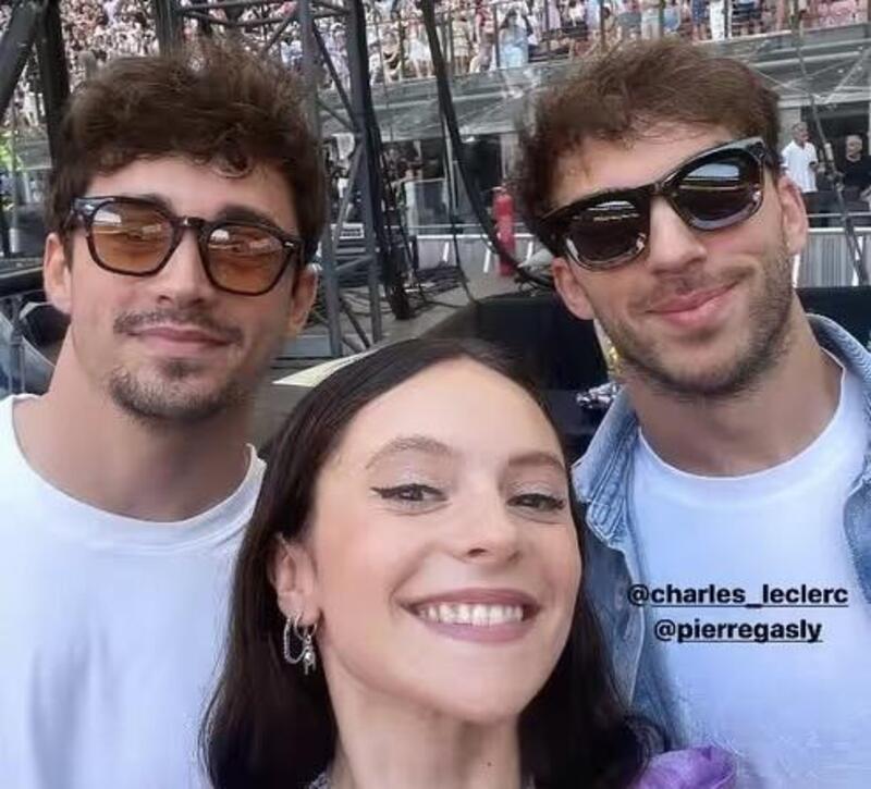 Leclerc, Gasly e Francesca Michielin al concerto di Taylor Swift