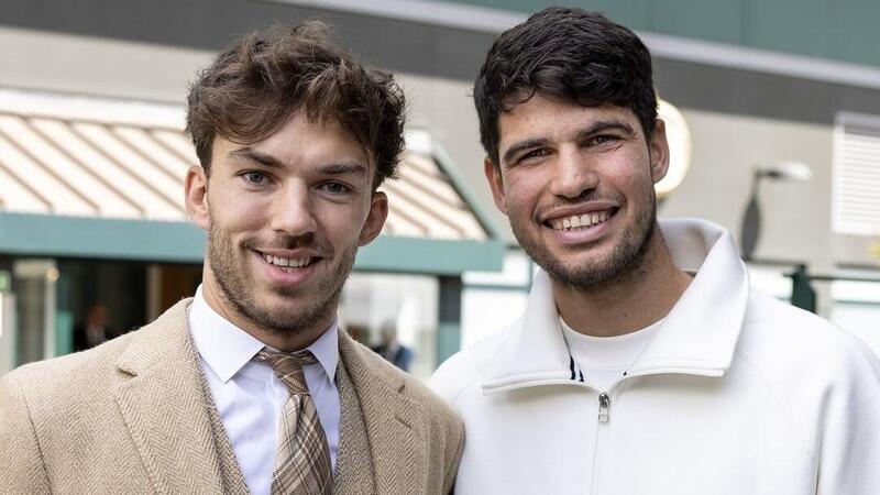 Pierre Gasly e Carlos Alcaraz
