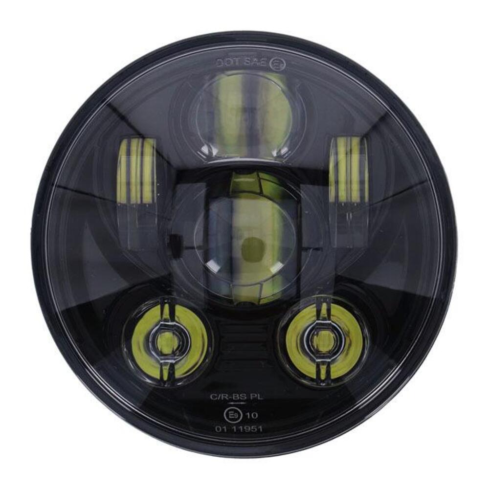 Parabola LED omologata da 5-3/4" nera con luce ana 