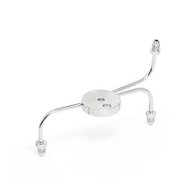 Sdoppiatore cromato con attacchi AN-3 per piastre 