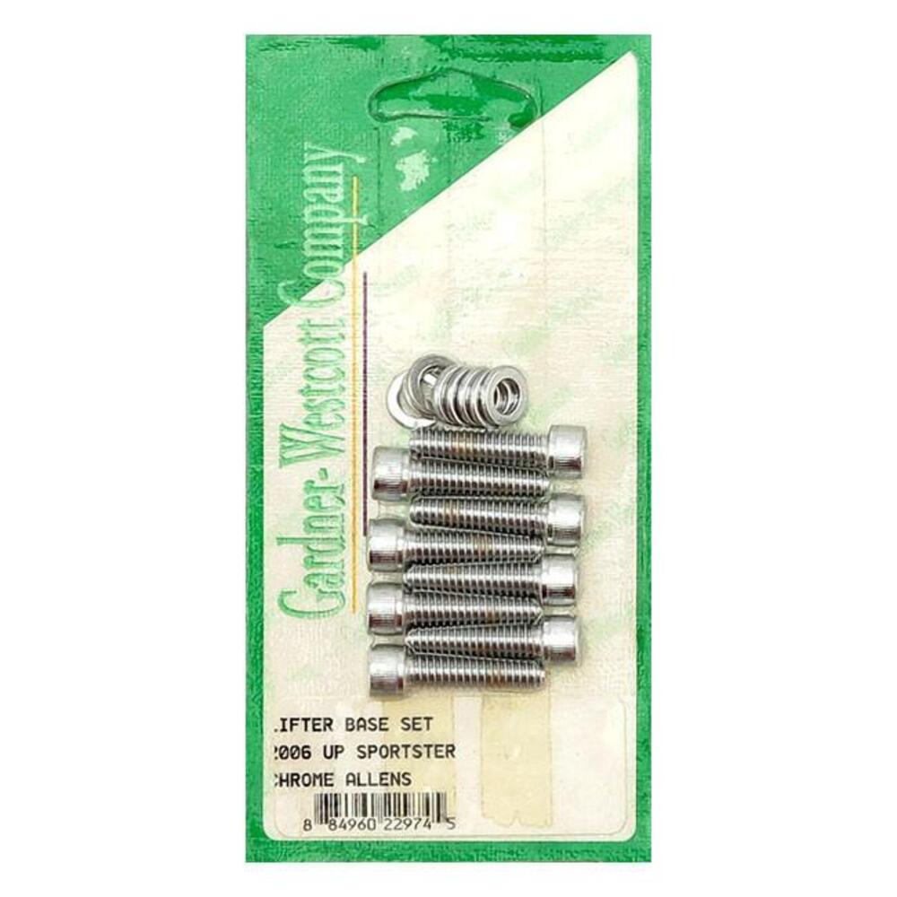 Kit viti blocchetti punterie cromate per Sportster 