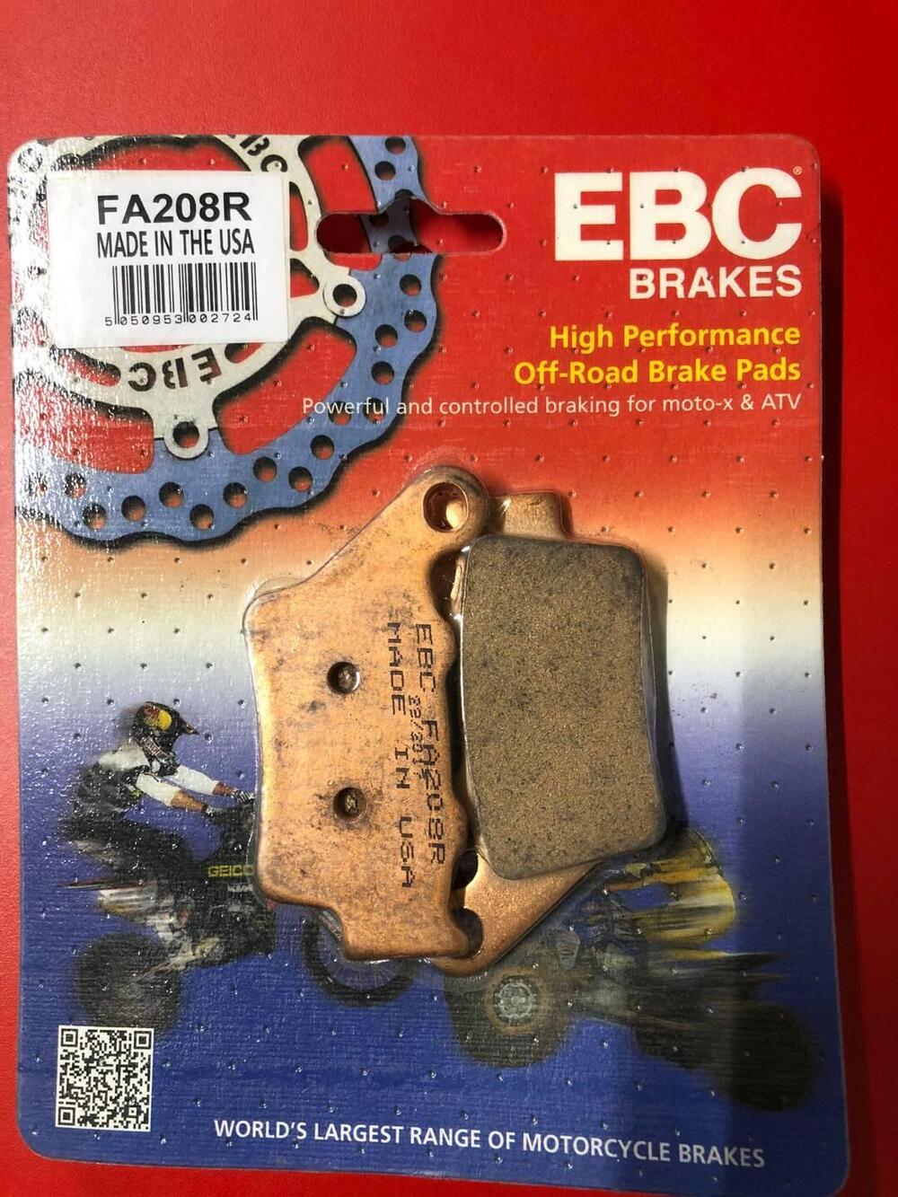 COPPIA PASTIGLIE EBC BRAKES FA208R