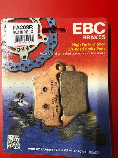 COPPIA PASTIGLIE EBC BRAKES FA208R