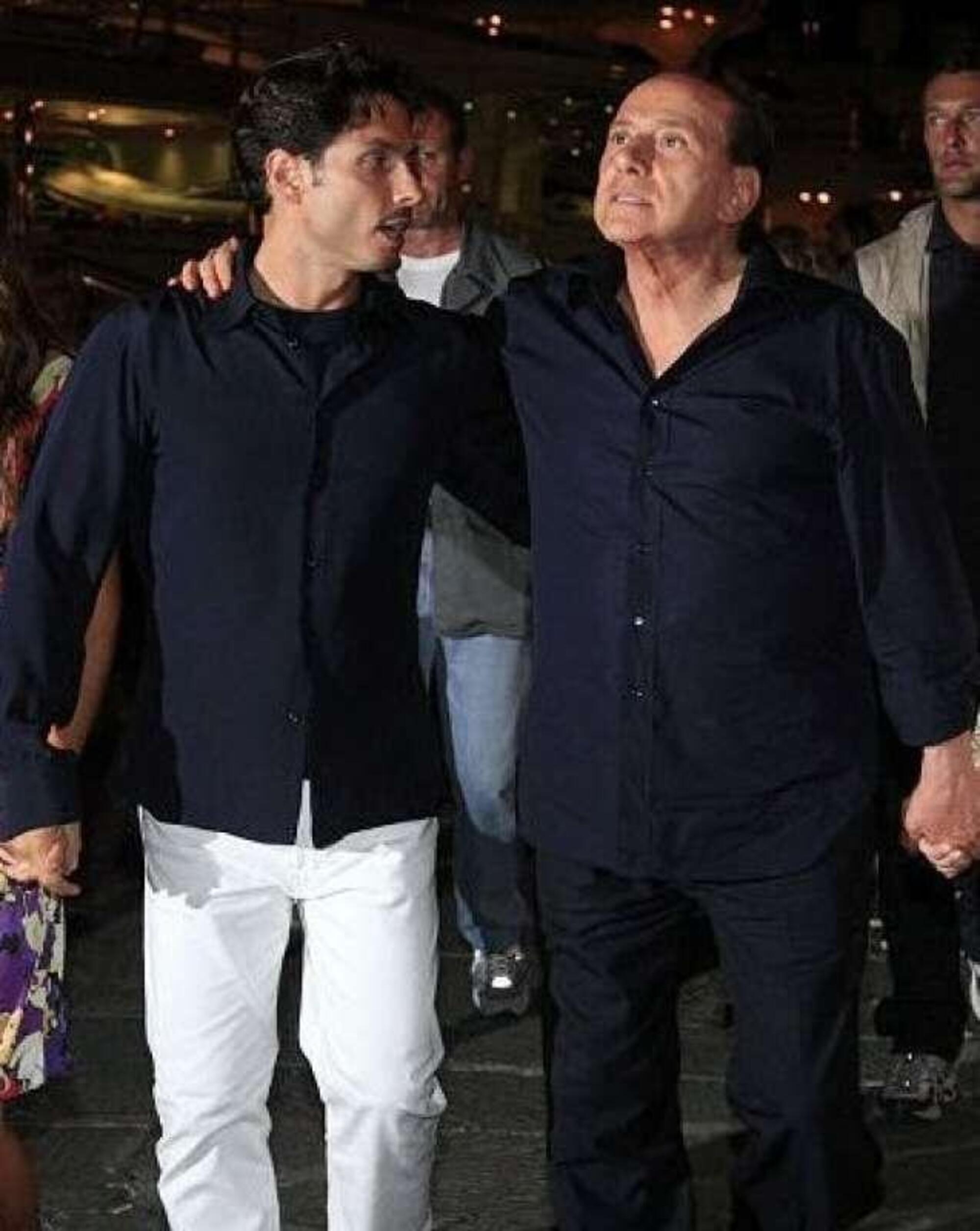 Pier Silvio e il padre Silvio Berlusconi