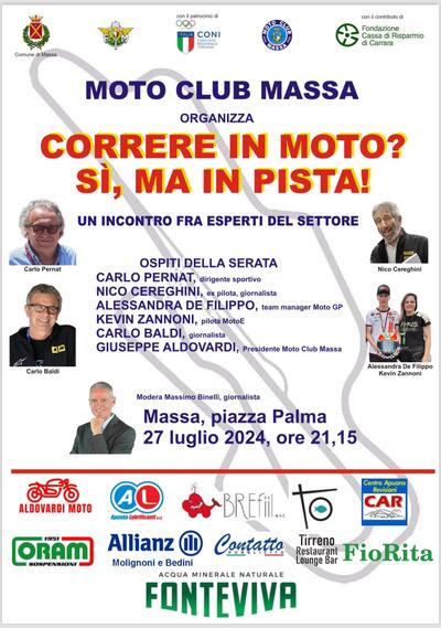 Il Moto Club Massa organizza per sabato 27 luglio "Correre in moto? S&igrave;, ma in pista!"