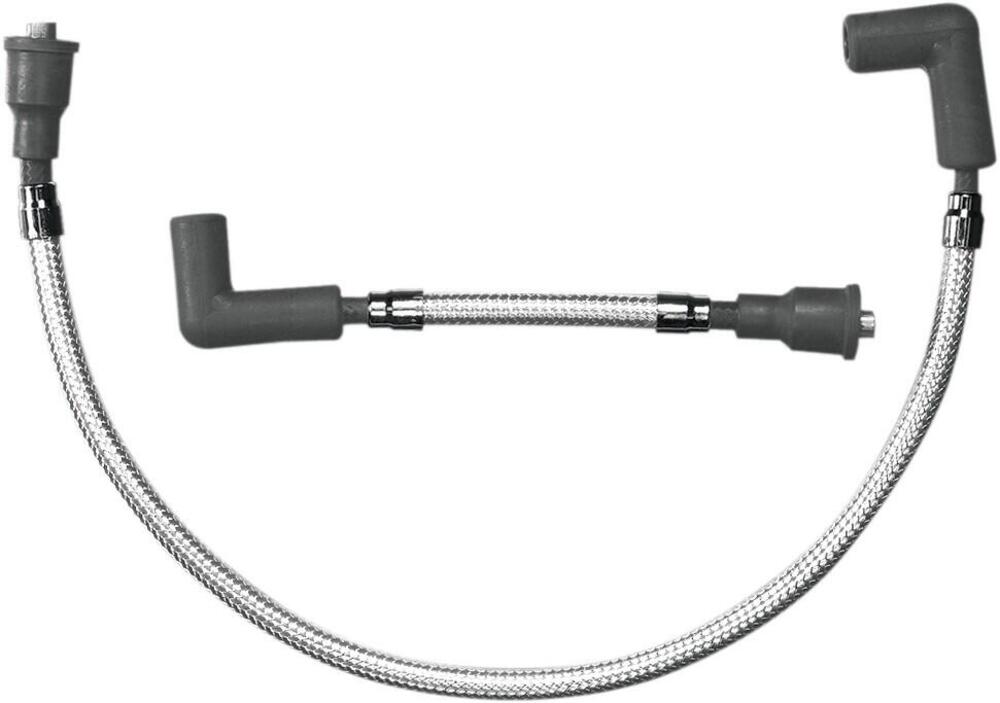 Cavi candele Magnum in treccia cromata per Dyna da 