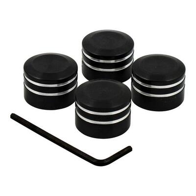 Coperchi neri in alluminio CNC per bulloni testate 