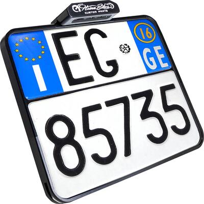 Portatarga Heinz SLIP-INN universale nero con luce 