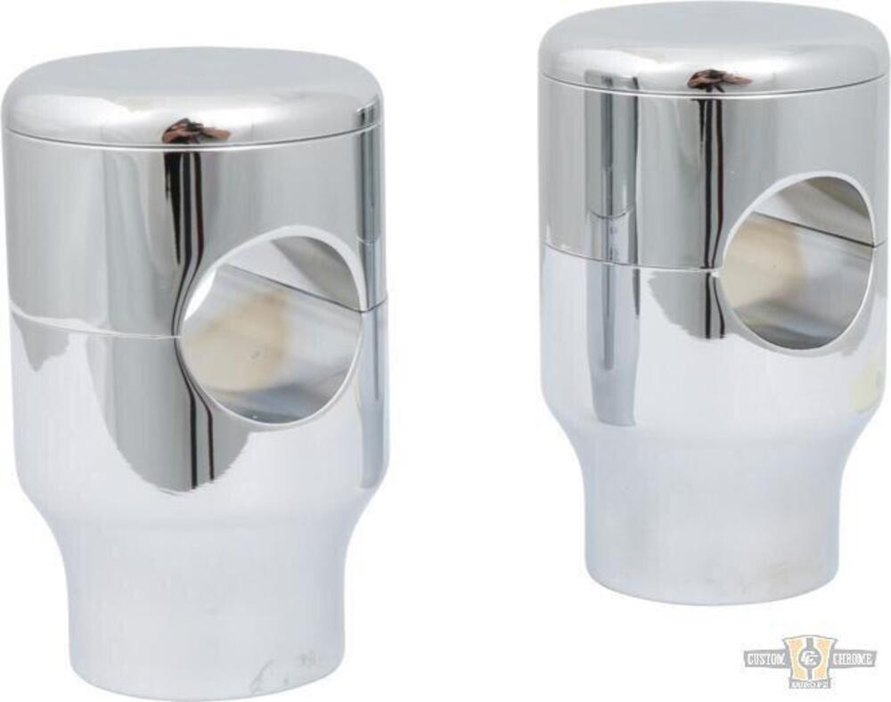 Riser alti 2'' cromati dritti per manubri da 1'' C 