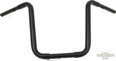 Manubrio Ape Hanger 1-1/4&quot; alto 14&quot; nero senza fos Santee