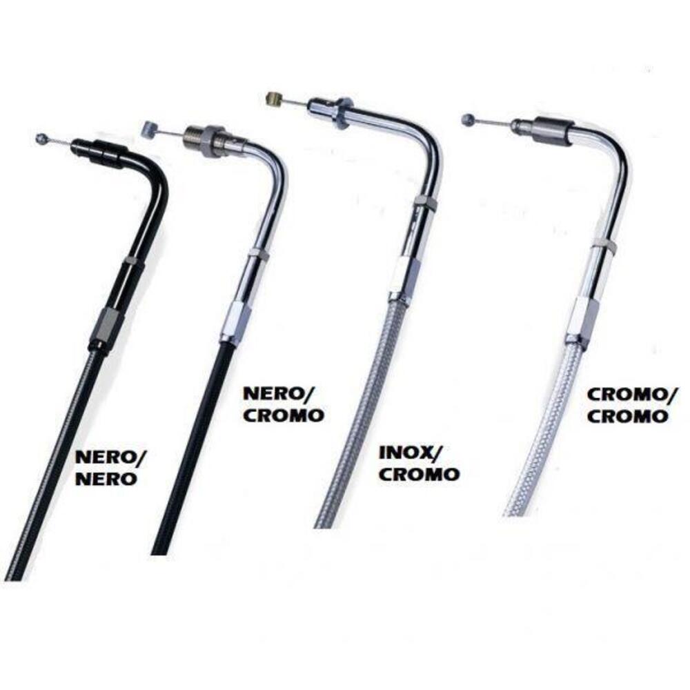 Cavo ritorno nero/cromo per Sportster dal 81 al 87 Barnett