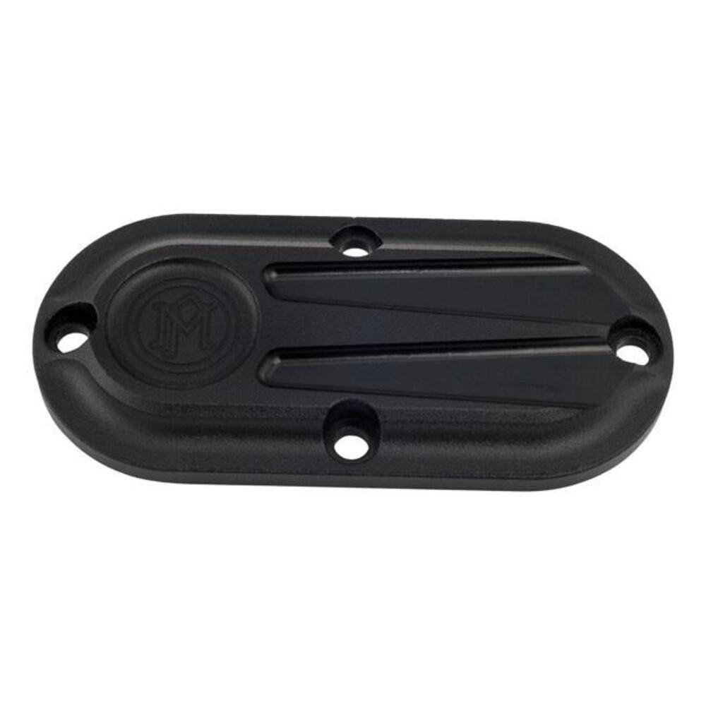 Coperchio ispezione PM Scallop nero Per Softail da Performance Machine