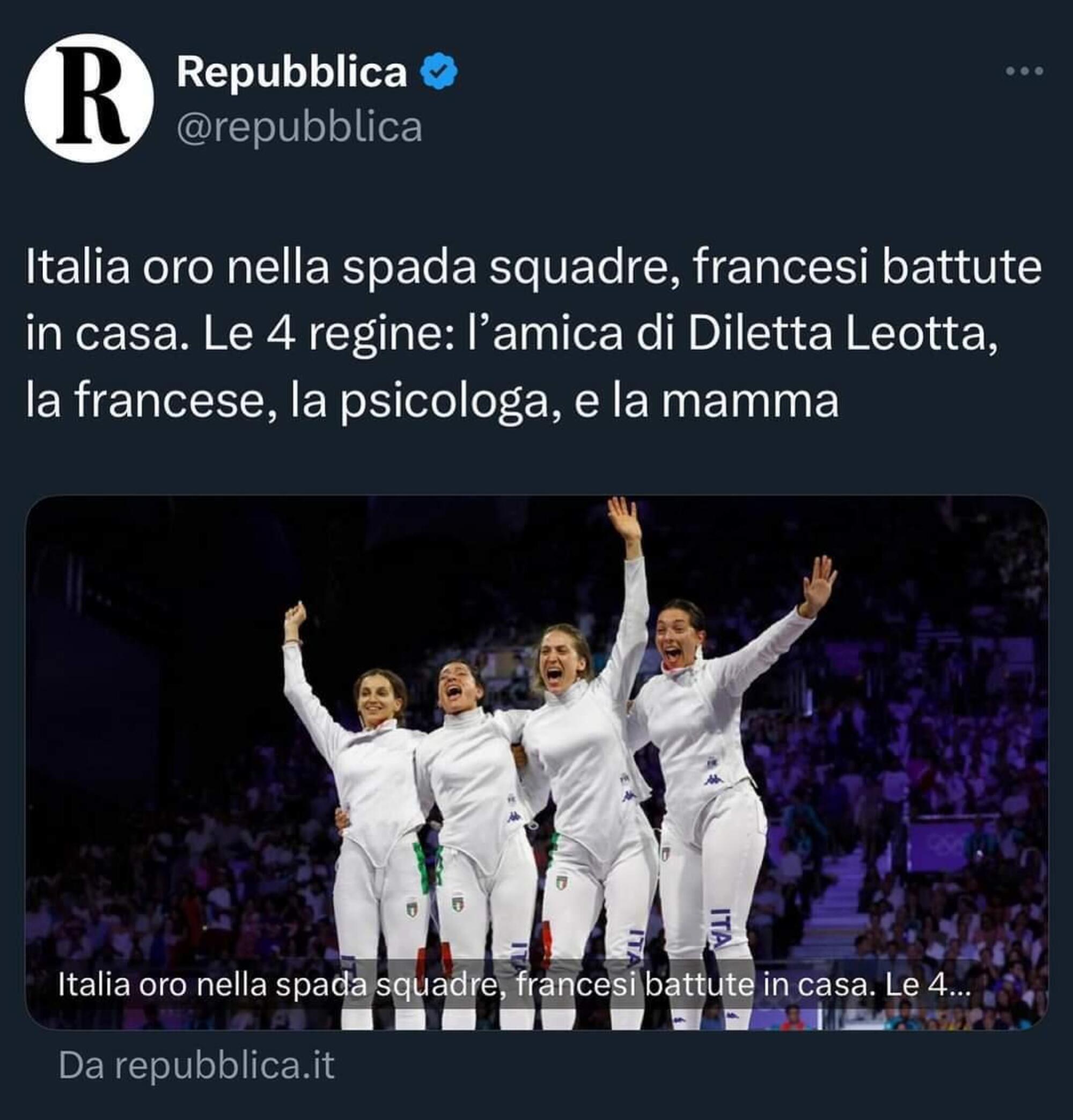 L&#039;assurdo titolo di Repubblica in merito alla vittoria delle azzurre