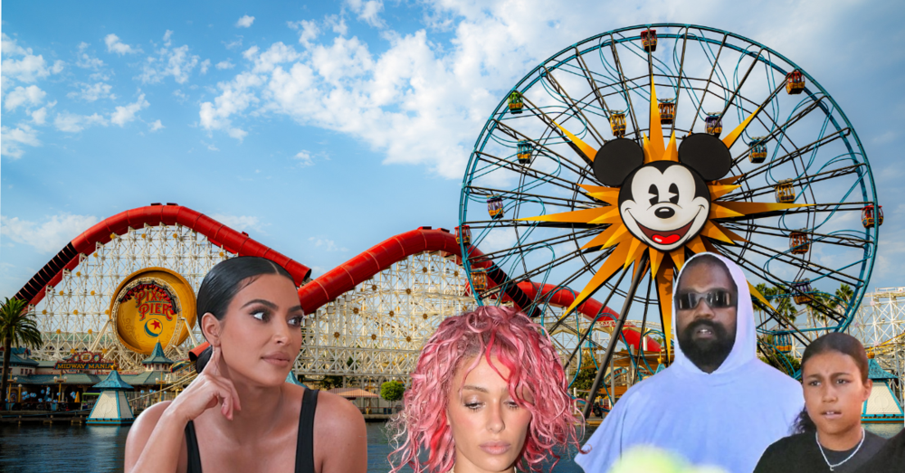 Kanye West porta i figli a Disneyland, ma questa volta Bianca Censori non c&#039;&egrave;. Perch&eacute;? Eppure la sera prima erano insieme. Ci sar&agrave; di mezzo Kim Kardashian?