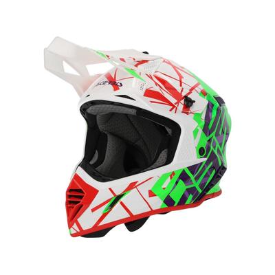 Casco cross Acerbis X-Track 2206 in fibra Verde Bi