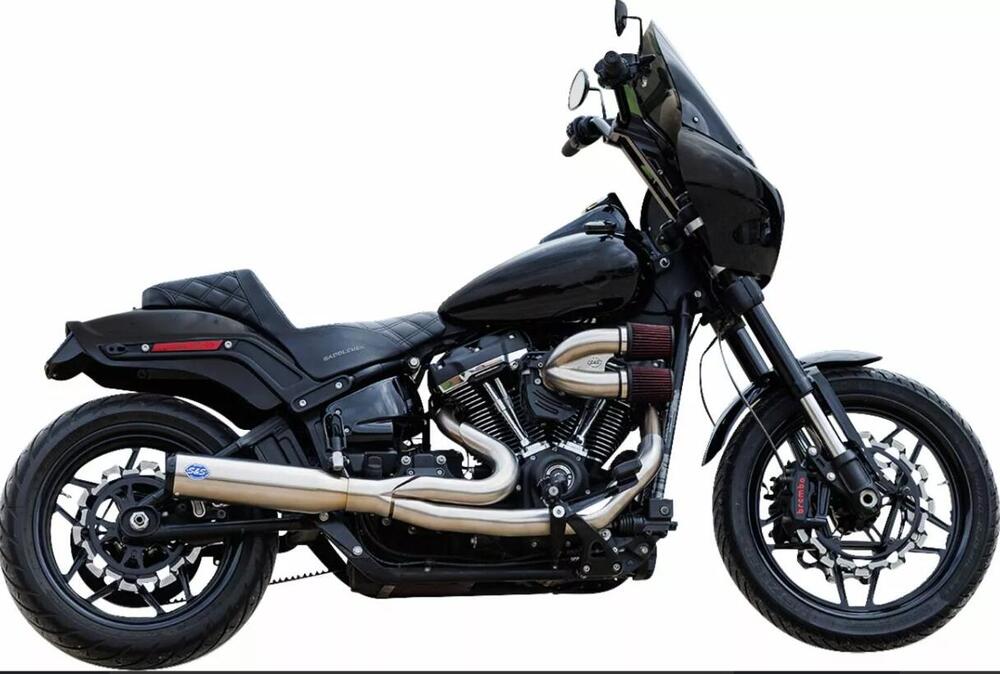 Scarico 2 in 1 S&S Qualifier Race satinato per Sof 