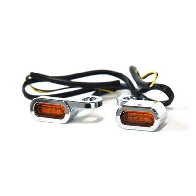 Frecce cromate con lenti ambrate omologate a LED p 