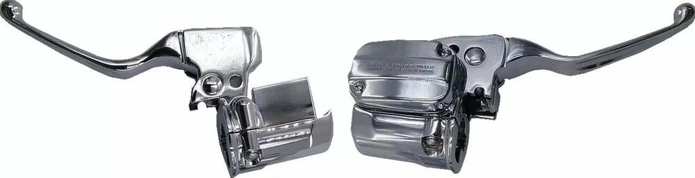 Comandi manubrio cromati per Touring Road Glide da Drag Specialties