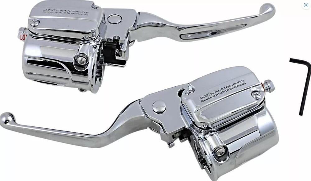 Comandi manubrio cromati per Touring Road Glide da Drag Specialties