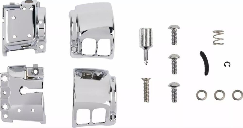 Alloggiamento interruttori cromati per Softail dal Drag Specialties