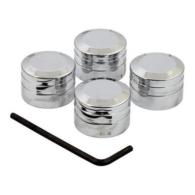 Coperchi cromati in alluminio CNC per bulloni test 