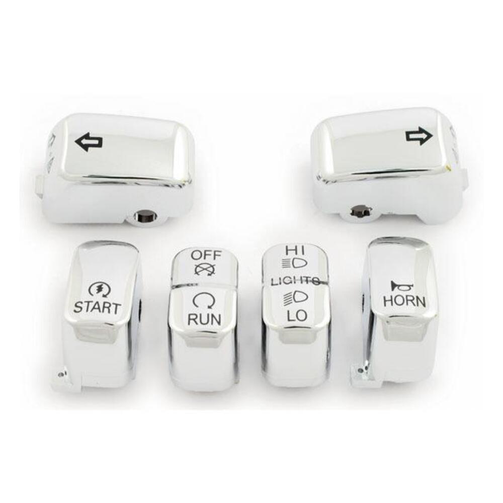 Coperchietti interruttori cromati per Road King FL 