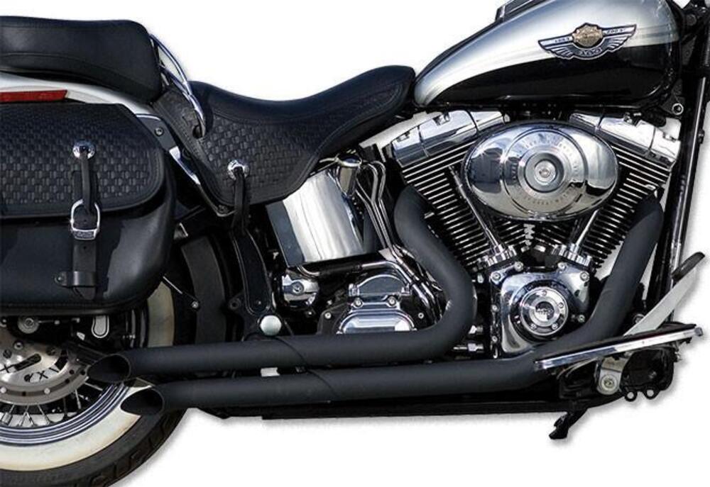 Marmitte Paughco Buzzsaw Yaffe nere Per Softail da