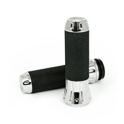 Manopole Cobra billet nere e cromo per accelerator 