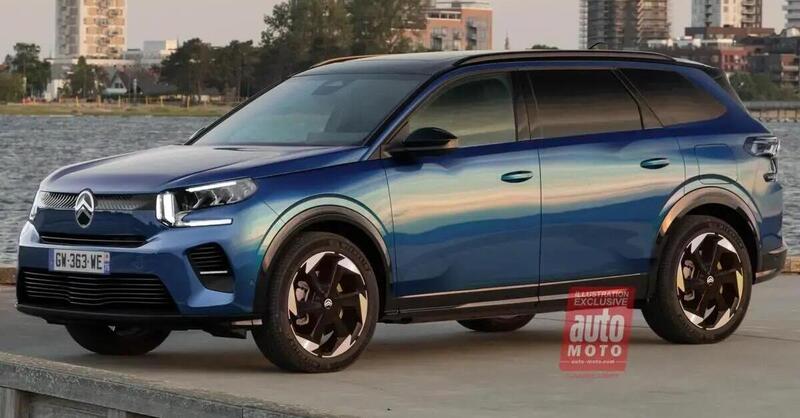 Citroen C5 Aircross, familiare a sette posti meno costosa della Peugeot 5008 (RENDER) 