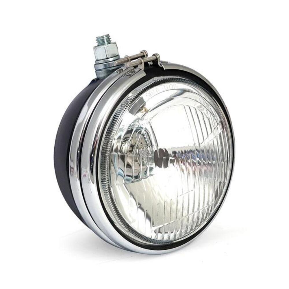 Faro anteriore 5 3/4" nero omologato replica del f 