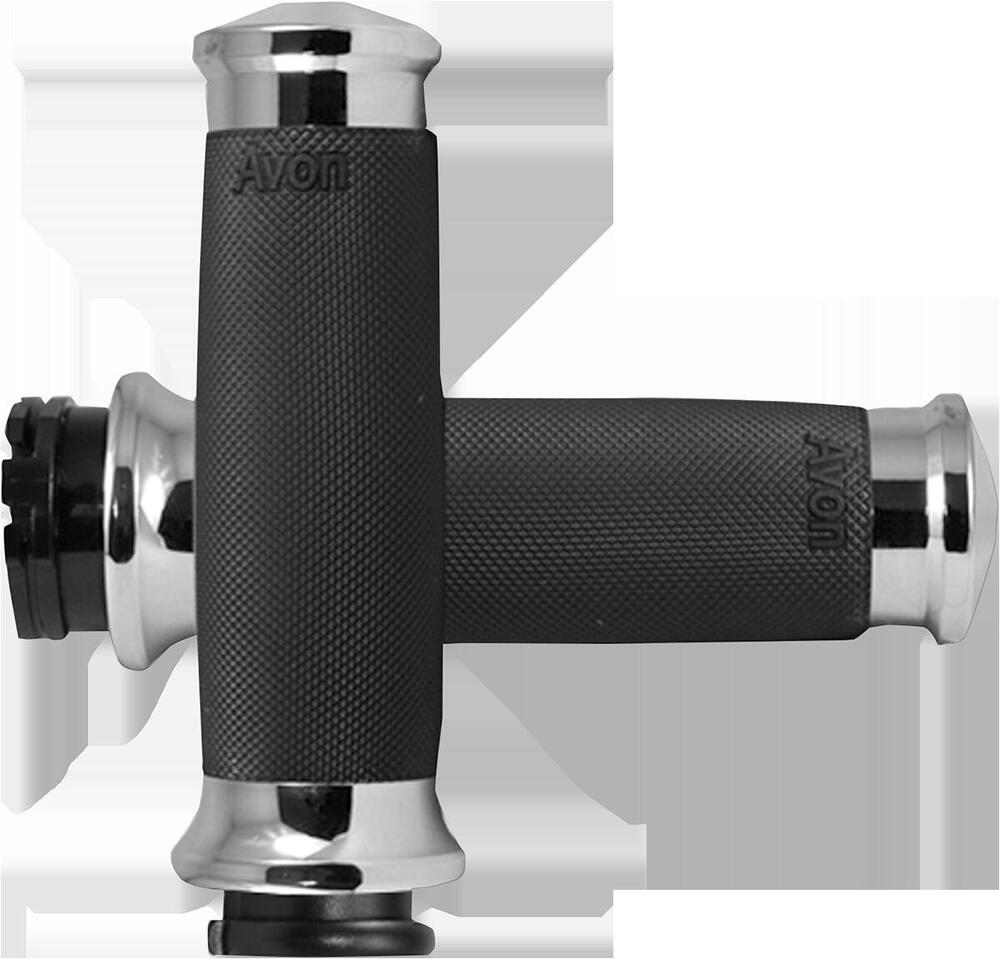 Manopole Avon Contour lisce cromate per accelerato