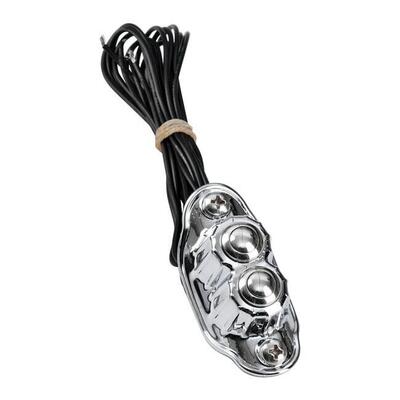 Pulsante doppio Deluxe K-tech cromato Kustom Tech 