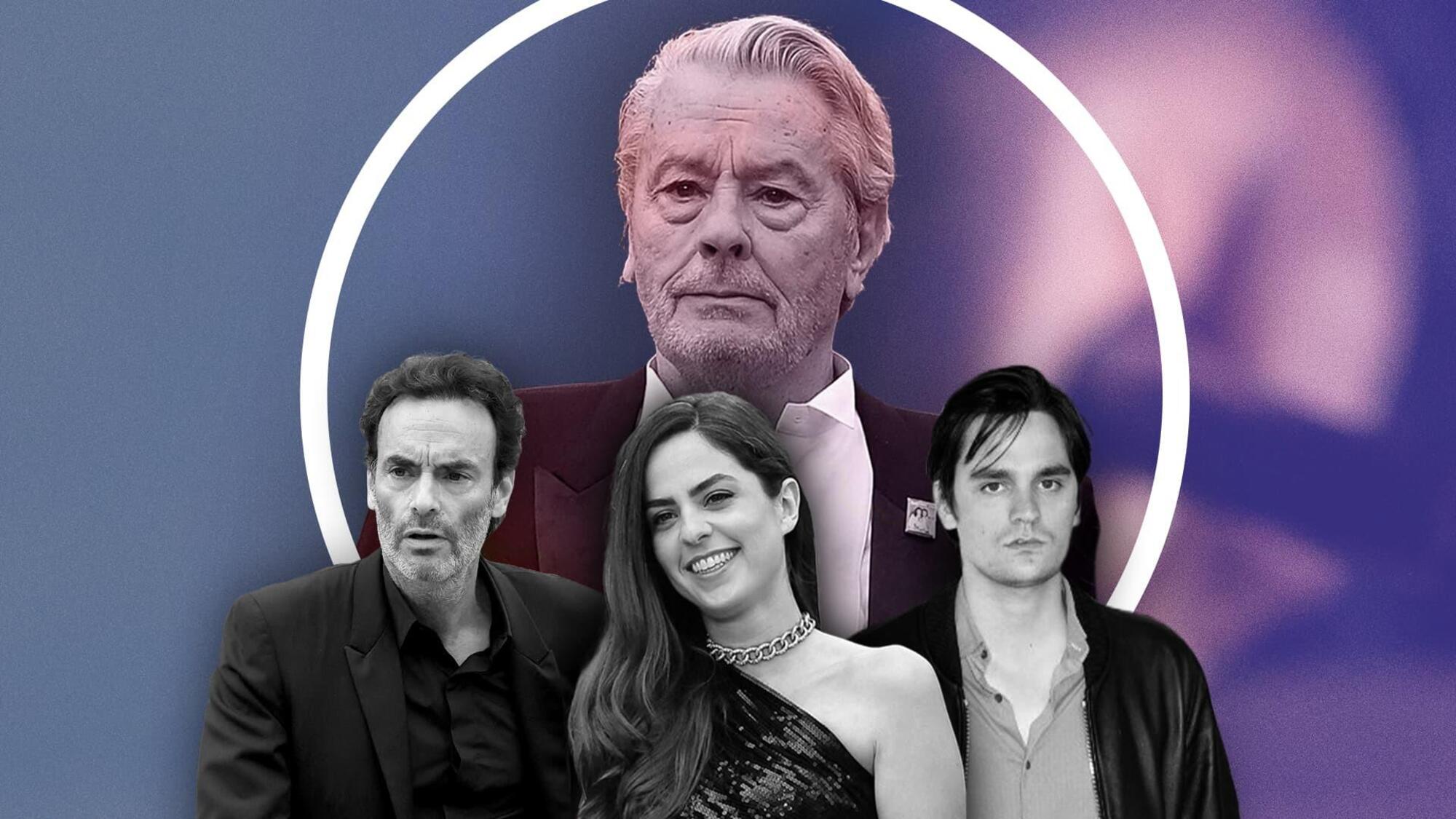 Alain Delon e i figli Anouchka, Anthony e Alain-Fabien