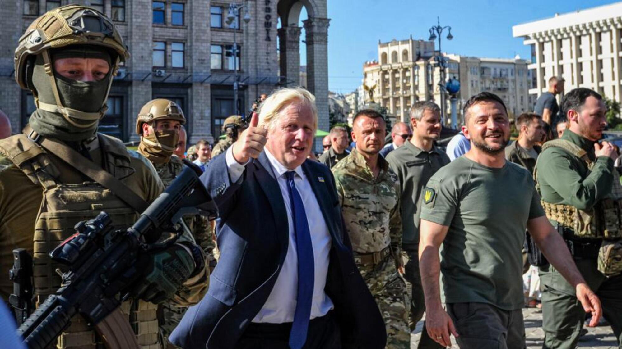 Boris Johnson in Ucraina nel 2022