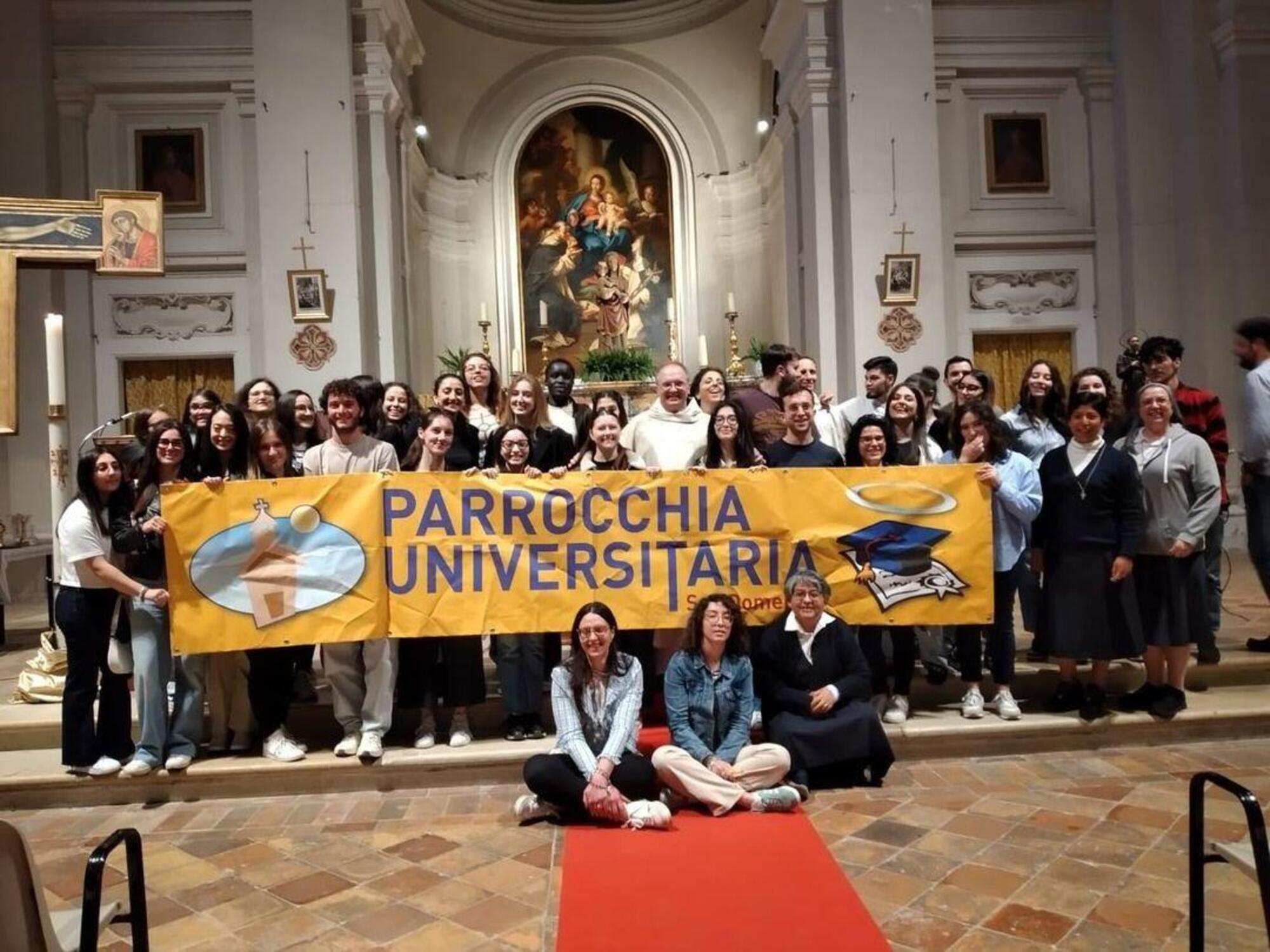 Fra Andrea Ricatti con la Parrocchia Universitaria di Urbino