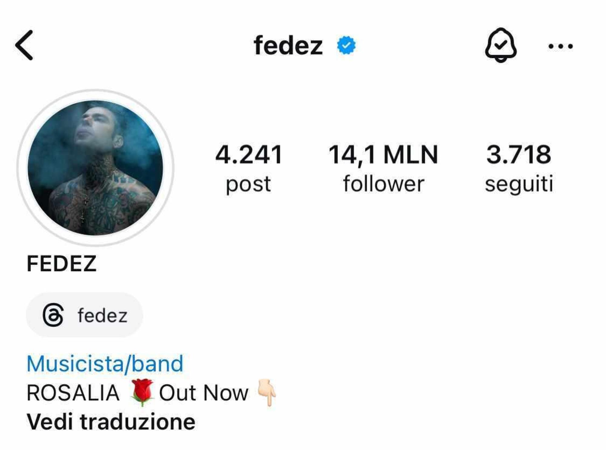 profilo IG Fedez