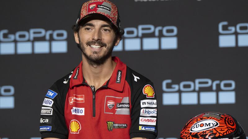 MotoGP 2024. GP di Aragon. Pecco Bagnaia sulla GP24: &quot;La moto perfetta non esiste, agli ingegneri chiederei un po&#039; pi&ugrave; di trazione&quot;