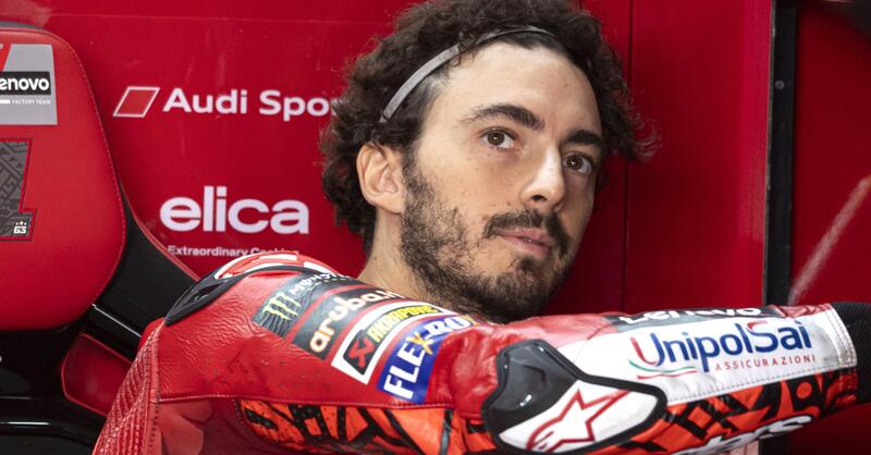 MotoGP 2024. GP di Aragon. Pecco Bagnaia non nomina le gomme per&ograve;: &quot;&Egrave; successa la stessa cosa di ieri mattina. Marc Marquez? Piega 5 gradi in pi&ugrave; di tutti&quot;