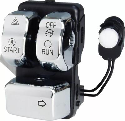 Kit pulsanti cromati lato destro per Sportster dal Drag Specialties