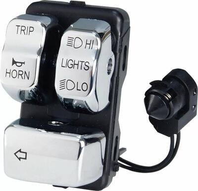 Kit pulsanti cromati lato sinistro per Softail*** Drag Specialties