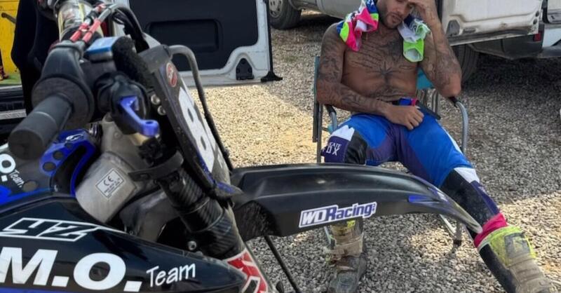 Marcell Jacobs fa motocross. E va fortissimo!