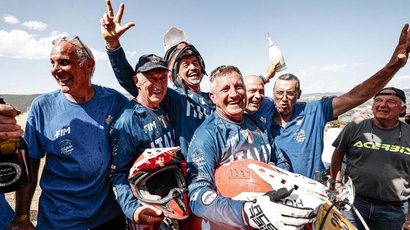 Enduro. FIM Vintage Trophy. Camerino &egrave; Tris Italia: Giorgio Grasso, Tullio Pellegrinelli, Enrico Tortoli [VIDEO]