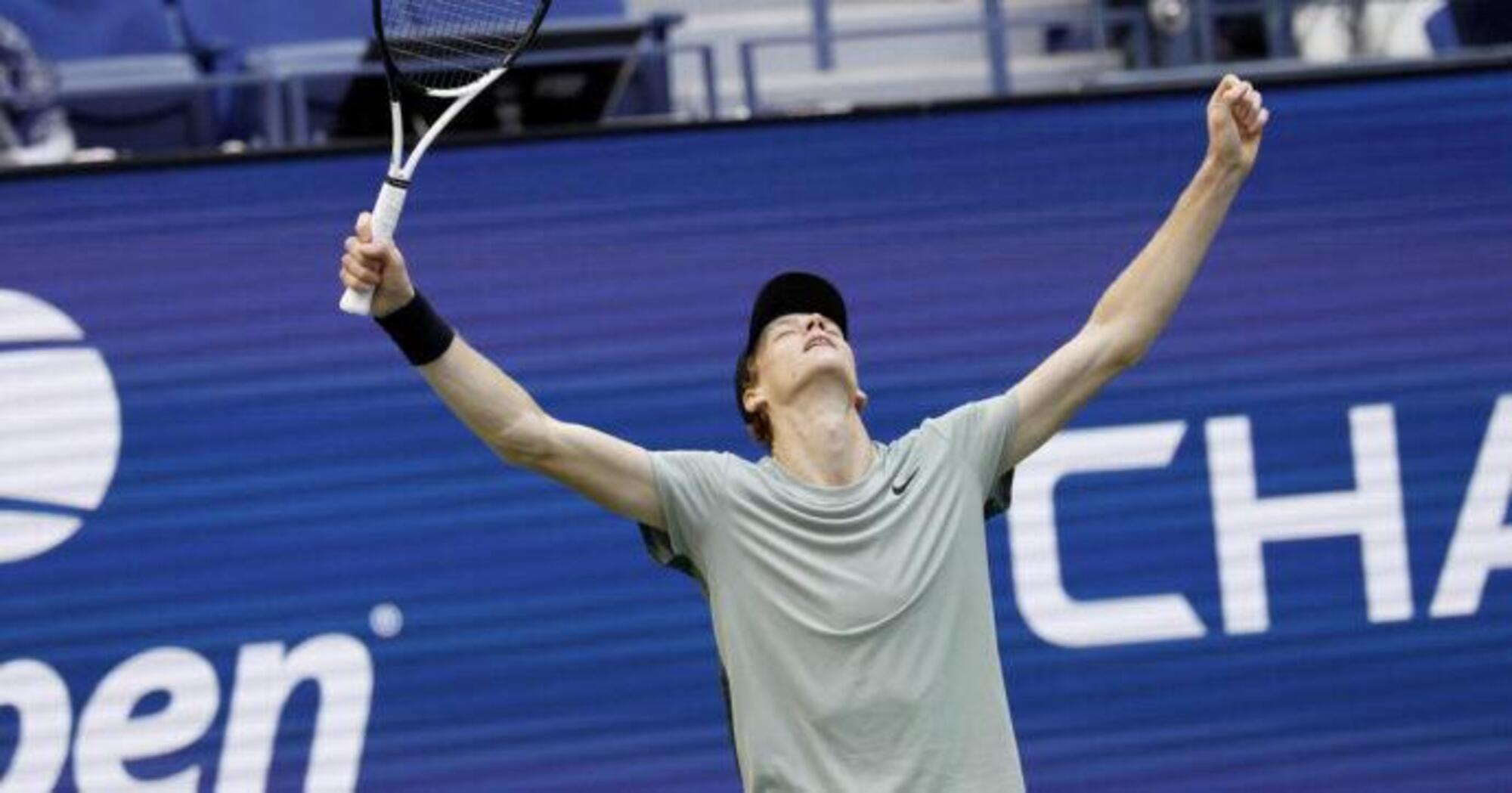 Jannik Sinner alla vittoria dello Us Open 