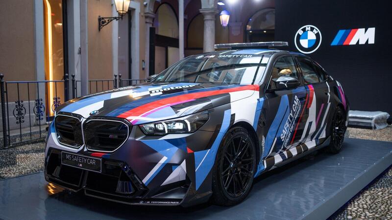 BMW M5: a Misano il debutto della nuova Safety Car ibrida in MotoGP