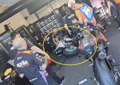 MotoGP 2024. GP di San Marino. Paura in pit-lane: la moto di Unai Orradre finisce nel box Aprilia