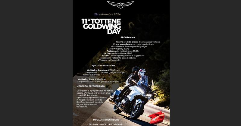 11&deg; GoldWing Day 2024: accendiamo i motori!