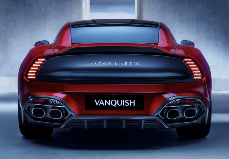 Il posteriore dell&#039;Aston Martin Vanquish