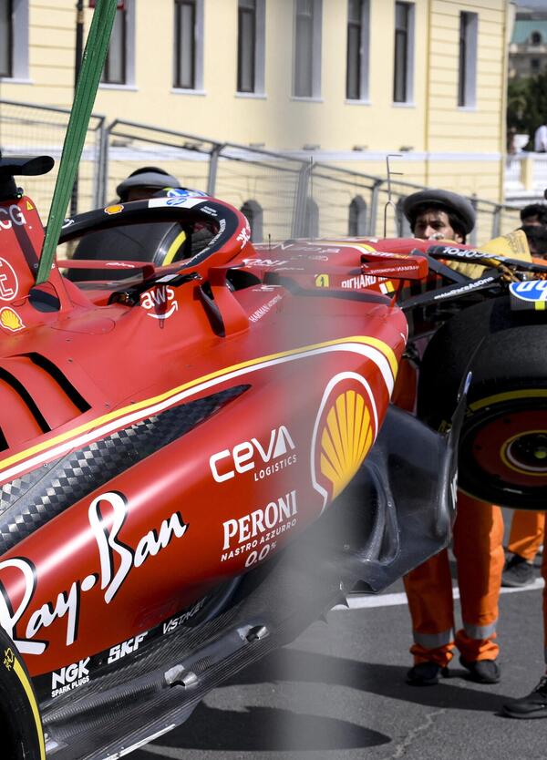 Il venerd&igrave; di alti e bassi di Charles Leclerc a Baku: l&rsquo;incidente, la rabbia via radio e il miglior tempo nel finale 